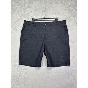 Slazenger Shorts Mens‎ 38 Black Chino Golf Flat Front Pockets Stretch Athletic